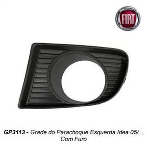 Grade Parachoque Fiat Idea 05 Esq C Furo
