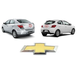 Emblema Tampa Tras Onix Prisma 13 (Gravata) Dourada