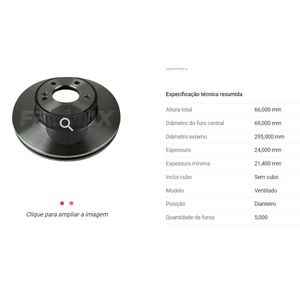 Disco Freio Dianteiro Mercedes Benz C180 2014