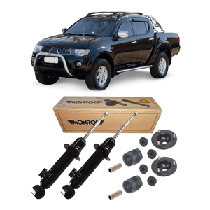 Par Amortecedores Dianteiro Mitsubishi L-200 Triton 2007 A 2012 + Kits