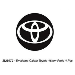 Emblema Calota Resinado (Toyota) Preto 48Mm