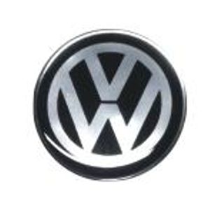 Emblema Calota Resinado (Vw) Preto 51Mm