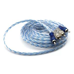 Cabo Rca 5 Metros Injetado 4Mm Azul Prata