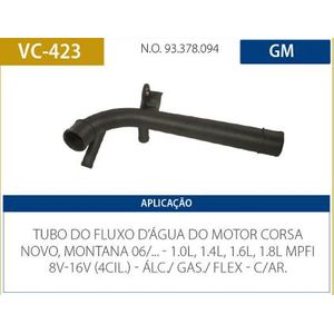 Tubo Refrigeracao Motor Corsa 1.0 1.4 1.6 1.8 8V 16V 2006