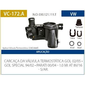 Carcaca Valvula Termostatica Gol G2 G3 1.0 8 16V At S Ar