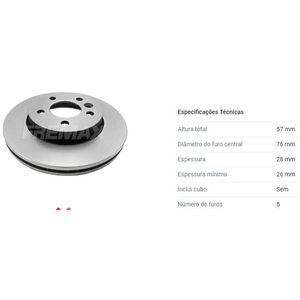 Disco Freio Dianteiro Amarok 2.0 16V 2010 A 2020 Ventilado