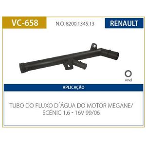 Tubo Refrigeracao Motor Renault Clio 1.6 16V Todos