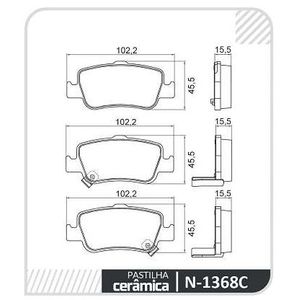 Pastilha Freio Traseira Toyota Corolla 2009 A 2019 Ceramica
