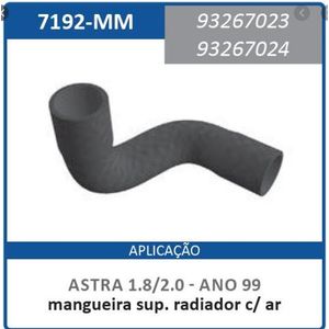 Mangueira Radiador Astra 99 Vectra 06 Sup