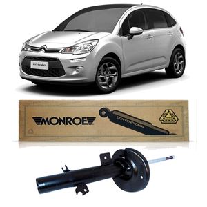 Amortecedor Dianteiro Citroen C3 2013 A 2021 Esquerdo Manual