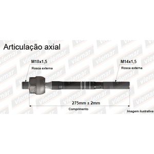 Barra Axial Corsa Novo 03 Montana Meriva Hidraulico Macho