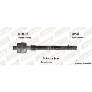 Barra Axial Focus 04 05 Rosca Grossa