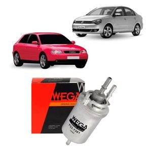 Filtro Combustivel Golf 1.6 8V 2001 A 2006 3 Pontas
