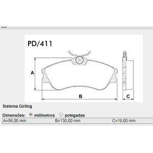 Pastilha Freio Dianteira Citroen Xsara 1.6 1.8 2.0 16V 2000