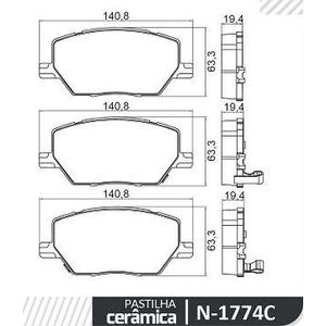 Pastilha Freio Dianteira Fiat Toro 1.8 2.0 2016 Ceramica