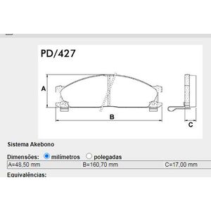 Pastilha Freio Dianteira Nissan Frontier 1998 A 2007