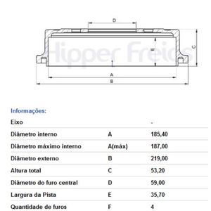 Tambor Freio Traseiro Fiat Uno 1985 Em Diante