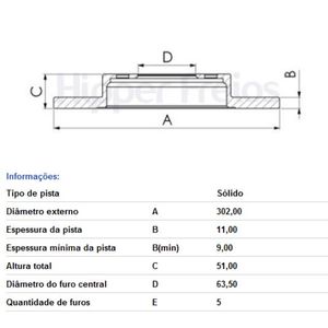 Disco Freio Traseiro Land Rover Evoque 2.0 2012 Em Diante